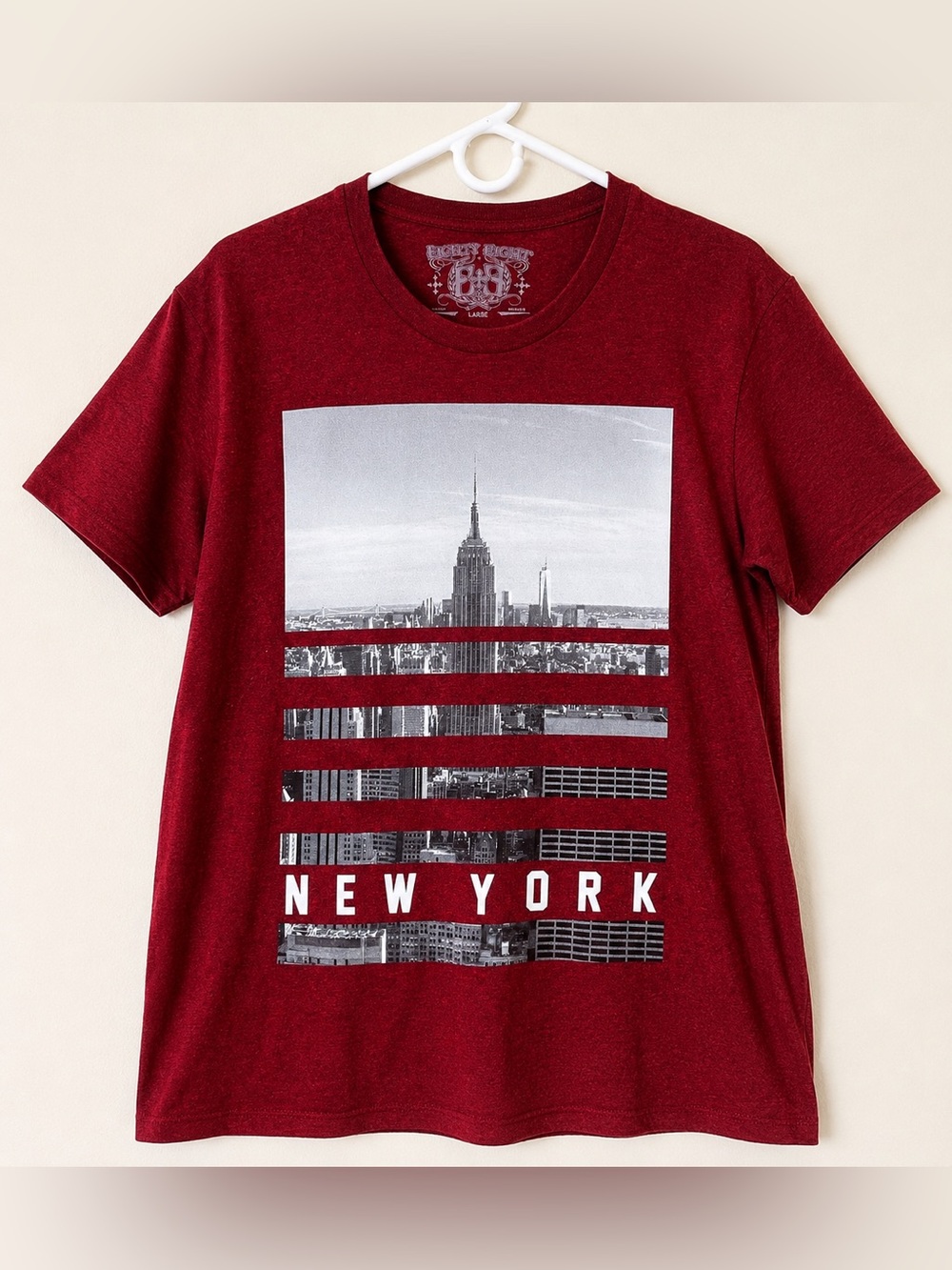 Eighty Eight New York Graphic Tee Red Men’s Large NYC T-Shirt